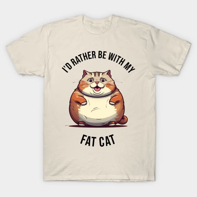 I'd rather be with my Fat Cat T-Shirt by pxdg